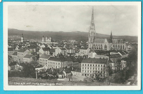 AK Linz mit Maria Empfängnis Dom.