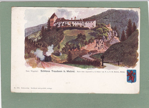 AK Schloss Trautson b. Matrei, Wippthal. Nach dem Aquarell n.d. Natur von F.A.C.M. Reisch,