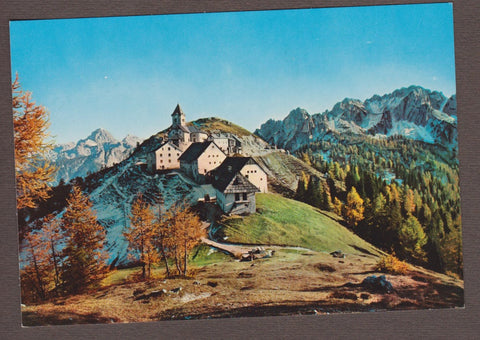 AK Santuario di Monte Lussari con i Gruppi del Mangart e del Cacciatore.