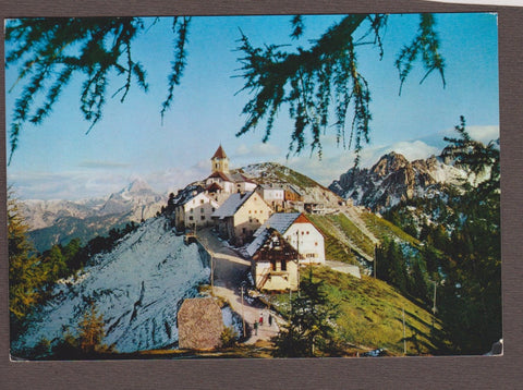 AK Santuario di Monte Lussari coi Gruppi del Mangart e del Cacciatore.