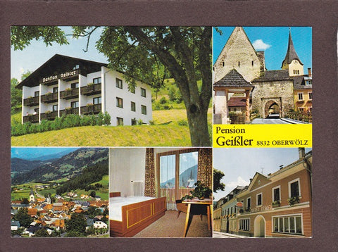 AK Oberwölz. Gasthof Pension M. Und J. Geißler (Wohleser) Hauptplatz 10.