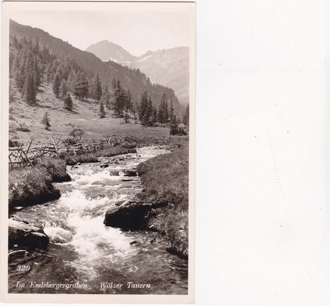 AK Im Eselsbergergraben. Wölzer Tauern. (1953)