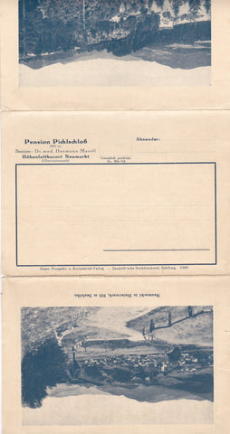 Kartenbrief Neumarkt. Pension Pichlschloß.