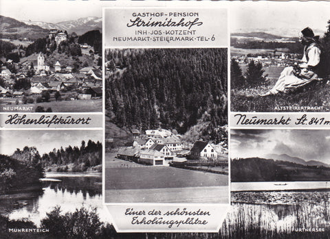AK Höhenluftkurort Neumarkt. Gasthof Pension Strimitzhof. Inh. Jos. Kotzent.