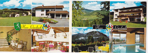 Doppel-Werbe-AK Mariahof. Haus Lambach.
