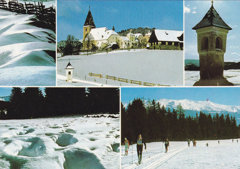 AK Winterurlaub in Mariahof.