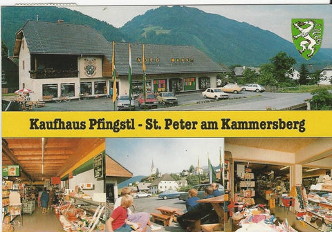 AK St. Peter am Kammersberg. Kaufhaus Pfingstl. Adeg Markt.