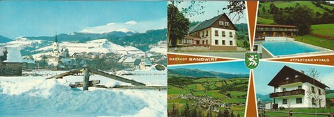 Doppel-AK St. Peter am Kammersberg. Gasthof - Appartementhaus Rottensteiner.