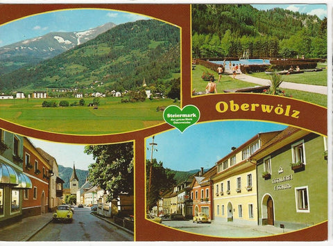 AK Oberwölz (rechts unten Tischlerei Schurl)