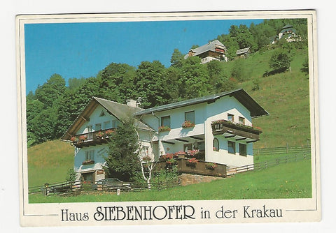 AK Krakauebene 30a. Haus Siebenhofer. Fam. Ewald Siebenhofer.