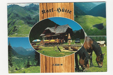 AK Karl-Hütte vorm Etrachsee. Fam. Esterl/Wallner. Krakauhintermühlen 18c.
