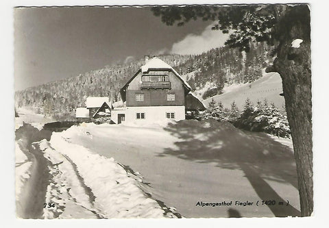 AK Krakaudorf. Alpengasthof Fiegler. Inh. Dora u. Bernhard Wohleser.