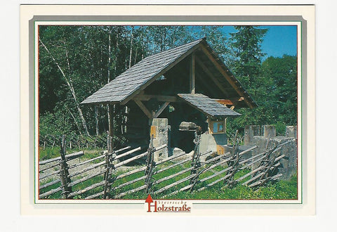 AK Steirische Holzstraße. Das Waschlrad in Ranten.