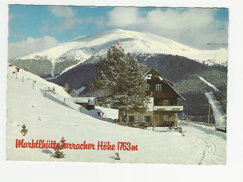 AK Turracherhöhe 64. Gasthof Pension Marktlhütte. Willi u. Maria Metzger.