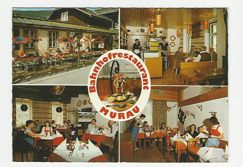 AK Murau. Bahnhofrestaurant. Inh. Fam. Meissnitzer.