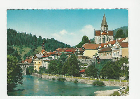 AK Murau. Partie an der Mur.