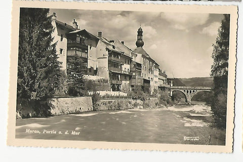 AK Murau, Partie an der Mur (1938)