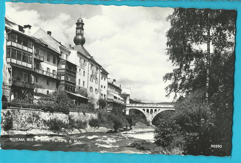 AK Murau. Partie an der Mur.