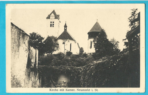 AK Neumarkt. Kirche mit Karner.