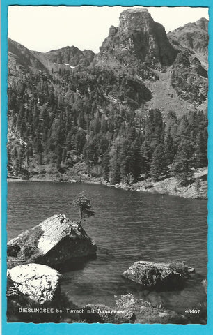 AK Dieslingsee bei Turrach mit Turnaywand. (1965)