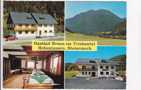 AK Hohentauern. Gasthof Braun im Triebental. Inh. Fam. Leitner.