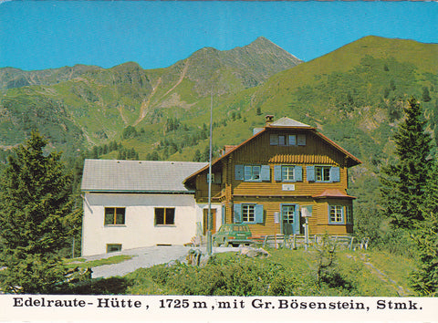 AK Edelraute-Hütte mit Gr. Bösenstein.