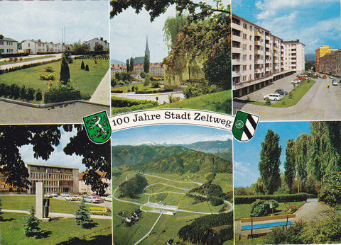 AK 100 Jahre Stadt Zeltweg.
