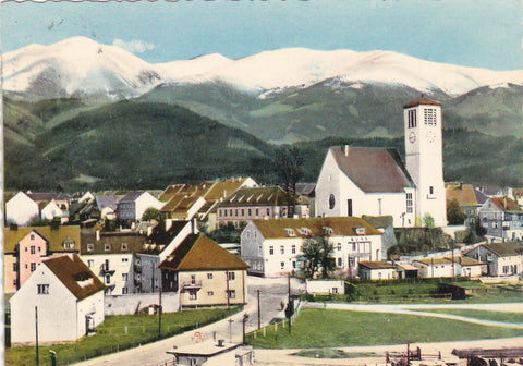 AK Knittelfeld gegen Seckauer Alpen. Stadtpfarrkirche.