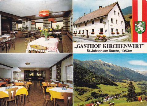 AK St. Johann am Tauern. Gasthaus Pension Kirchenwirt. Inh. R. Walcher.