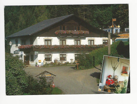 AK St. Georgen ob Judenburg. 1. Obersteirischer Märchenwald. Gasthof Sonnenhof. Schnitzelwirt Fam. Wrabl.