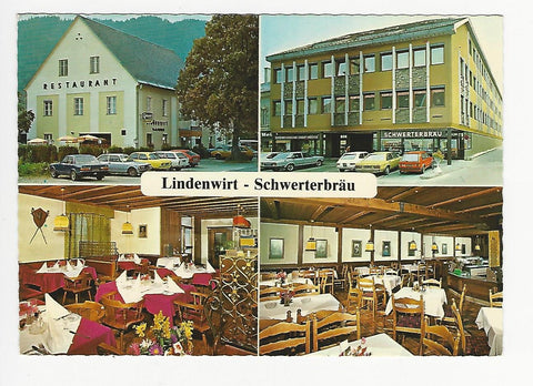AK Judenburg. Lindenwirt. W. u. H. Präsent. Wollmersdorf 12 bzw. Schwerterbräu W. u. H. Präsent Burggasse 3.