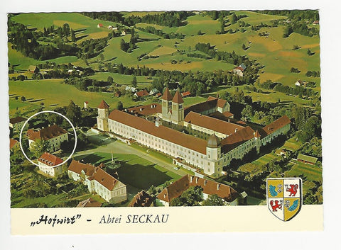 AK Seckau. Pension - Stiftstaverne Hofwirt mit Benediktiner Abtei.