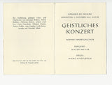 Billett 800 Jahre Abtei Seckau. Geistliches Konzert Wiener Madrigalchor. Basilika Sonntag 4. Oktober 1964, 15 Uhr.