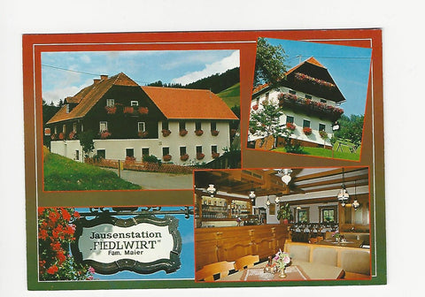 AK Obdach - Granitzen 12. Gasthof Fiedlwirt. Familie Maier.