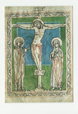 AK Abtei Seckau. Kreuzigungsgruppe. Seckauer Buchmalerei um 1150. Graz, Universitäts-Bibliothek, Hs 286.