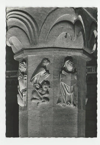AK Benediktiner-Abtei Seckau. Relief am achteckigen Pfeiler. (1959)