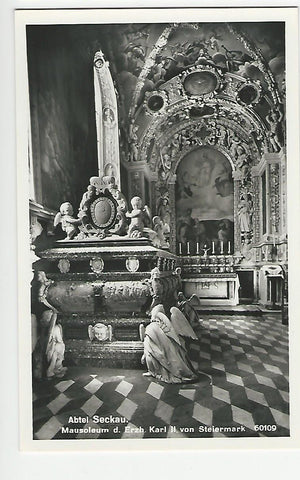 AK Abtei Seckau. Mausoleum d. Erzh. Karl II. von Steiermark. (1955)