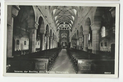 AK Abtei Seckau. Inneres der Basilika. (1936)