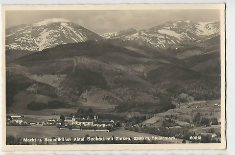 AK Markt u. Benediktiner Abtei Seckau mit Zinken (1935)