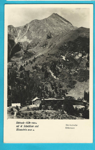 AK Edelraute-Hütte mit kl. Scheiblsee und Bösenstein.