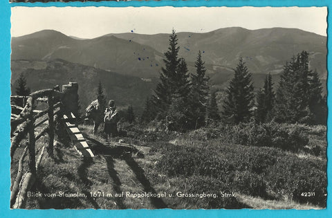 AK Blick vom Steinplan auf Rappoldkogel u. Grössingberg. (1960)