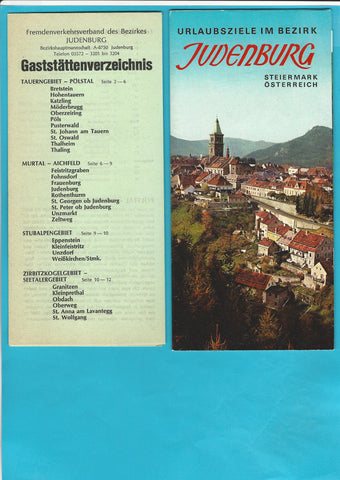 Prospekt Urlaubsziele im Bezirk Judenburg.