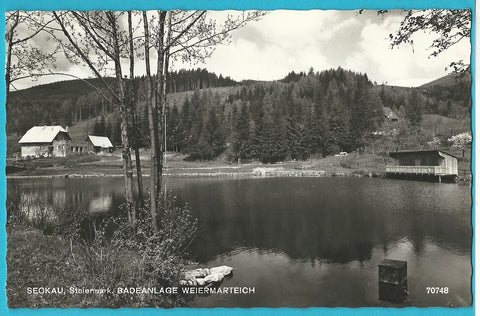 AK Seckau. Badeanlage Weiermarteich. (1962)