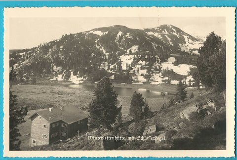 AK Winterleitenhütte mit Schlosserkogel. (1942)