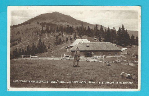 AK Touristenhaus Salzstiegl mit Rappkogel a. d. Stubalpe.