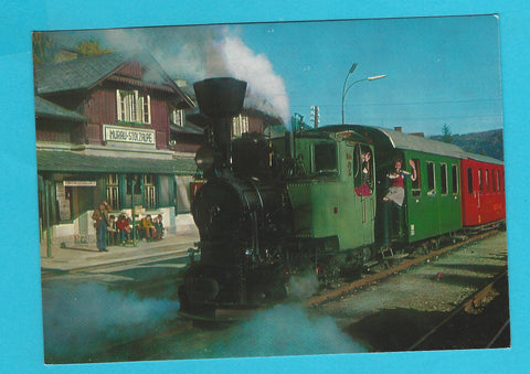 AK Murtalbahn. Unzmarkt - Mauterndorf. Bahnhof Murau Stolzalpe.