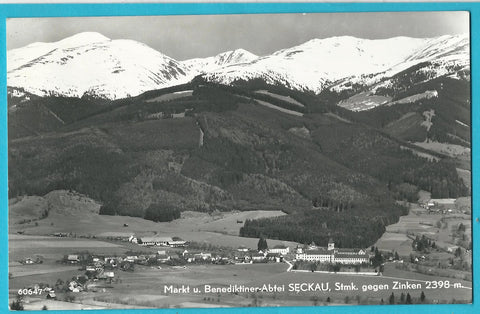 AK Markt u. Benediktiner-Abtei Seckau gegen Zinken (1955)