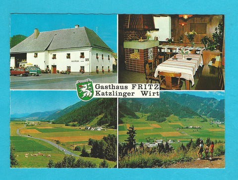 AK Oberzeiring. Gasthaus Fritz Katzlingerwirt. Inh. A. J. Fritz, Katzling.