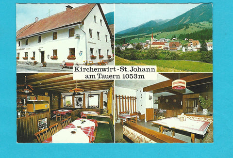 AK St. Johann am Tauern. Gasthaus Pension Kirchenwirt. Inh.: R. Walcher.