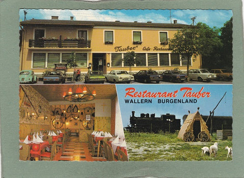 AK Wallern. Restaurant Tauber. Bahnstraße.
